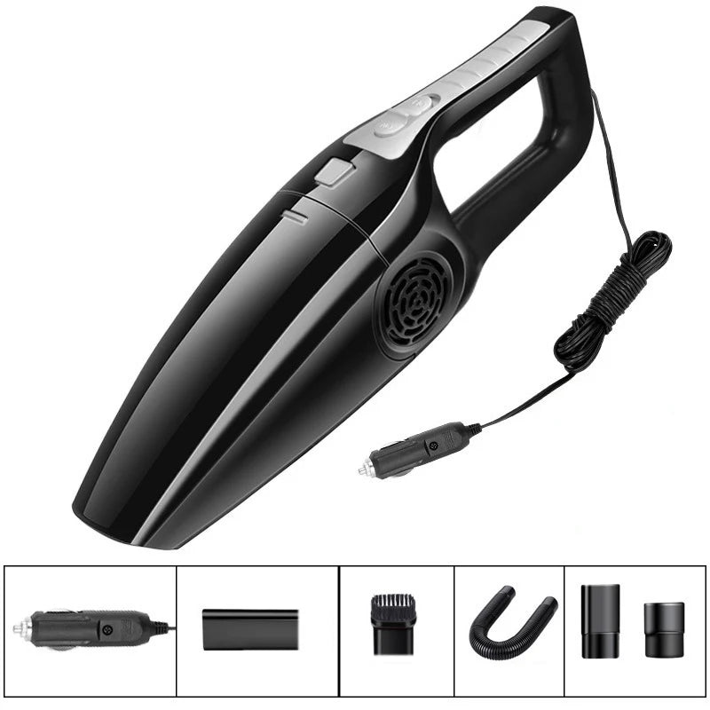 Portable Car Vacuum Cleaner 120W High Power – Wet & Dry Handheld Vacuum | Deep Cleaning Anywhere