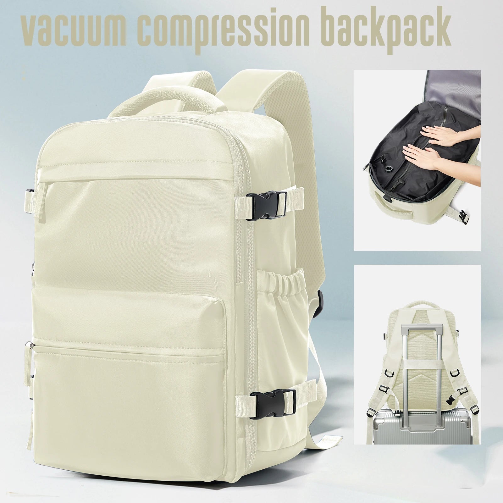Vacuum Backpack Travel Bag for Men Large Capacity Backpack Business Laptop