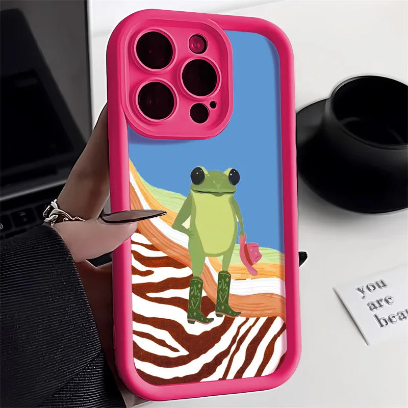 Cute Flower Phone Case For iPhone 13 Case iPhone 15 16 11 14 12 17 Pro Max 8 7 Plus XR SE Soft Matte Shockproof Silicone Cover