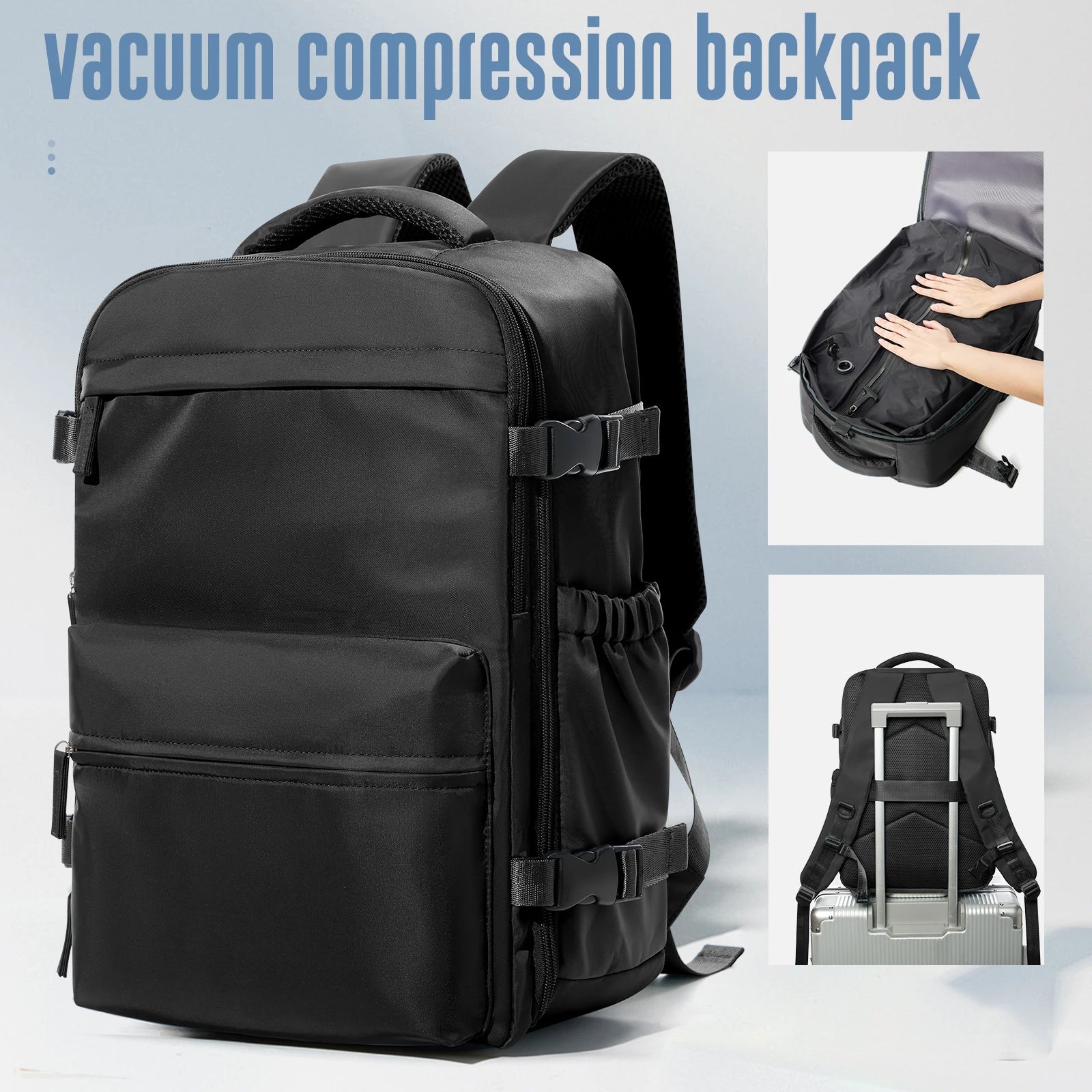 Vacuum Backpack Travel Bag for Men Large Capacity Backpack Business Laptop