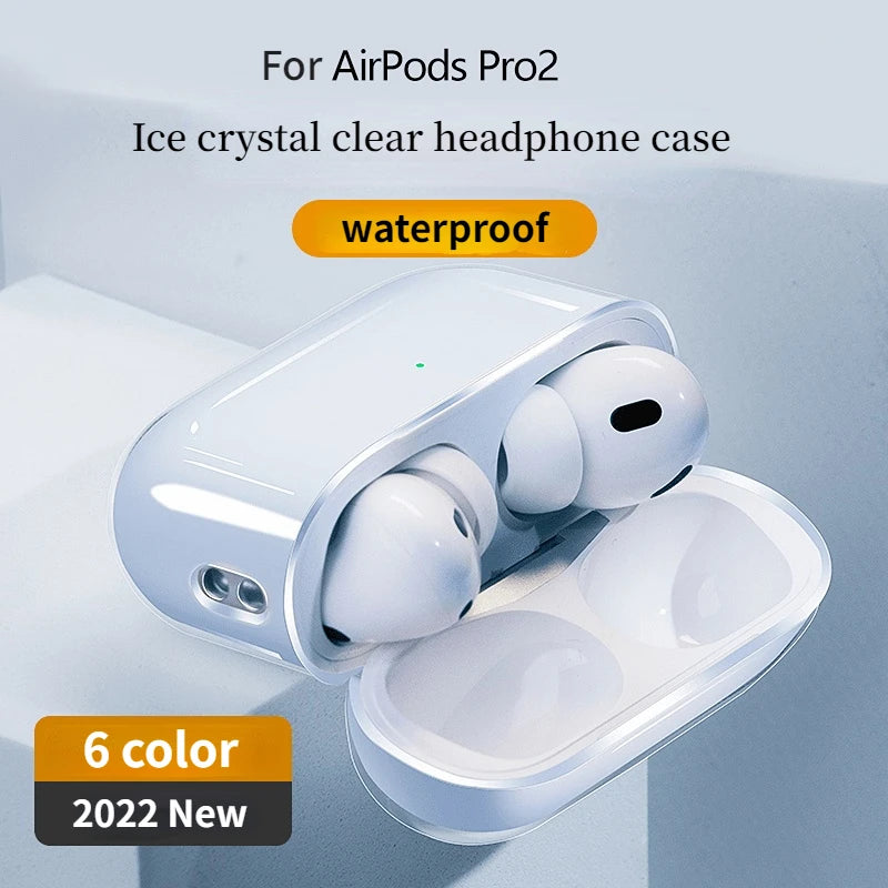 Crystal Clear AirPods Pro 2 Protective Case with Lanyard | Shockproof TPU Cover