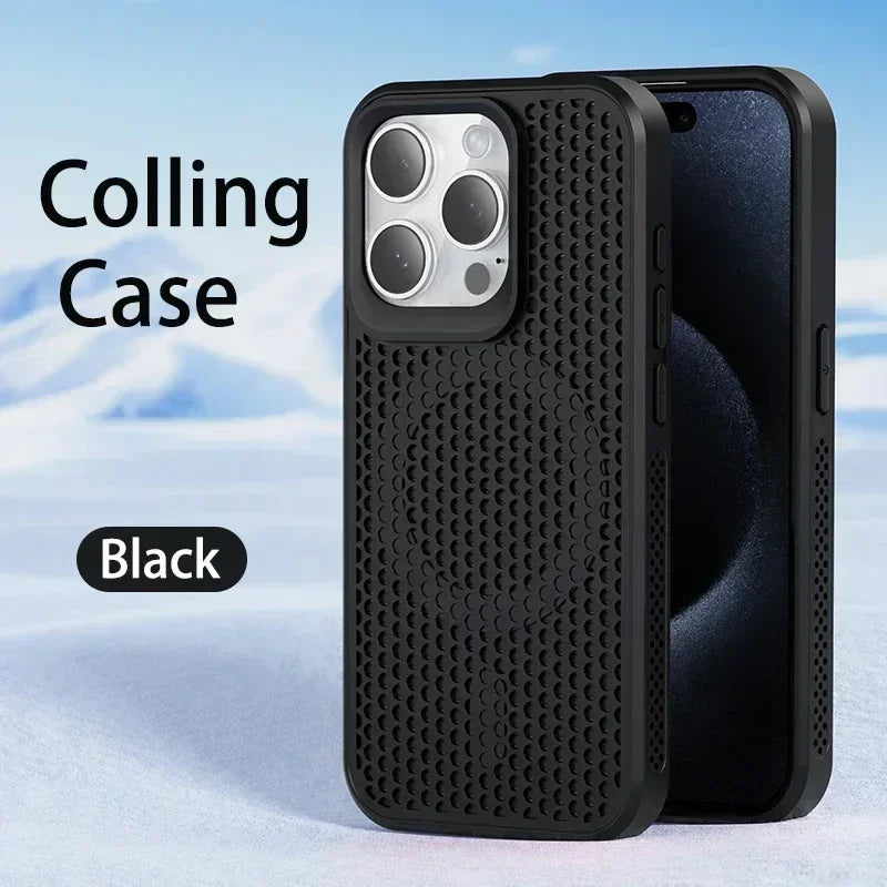 Cooling Heat Dissipation Phone Case For iPhone 17 16 15 14 13 12 11 Pro Max Plus Breathable Hard Back Magnetic
