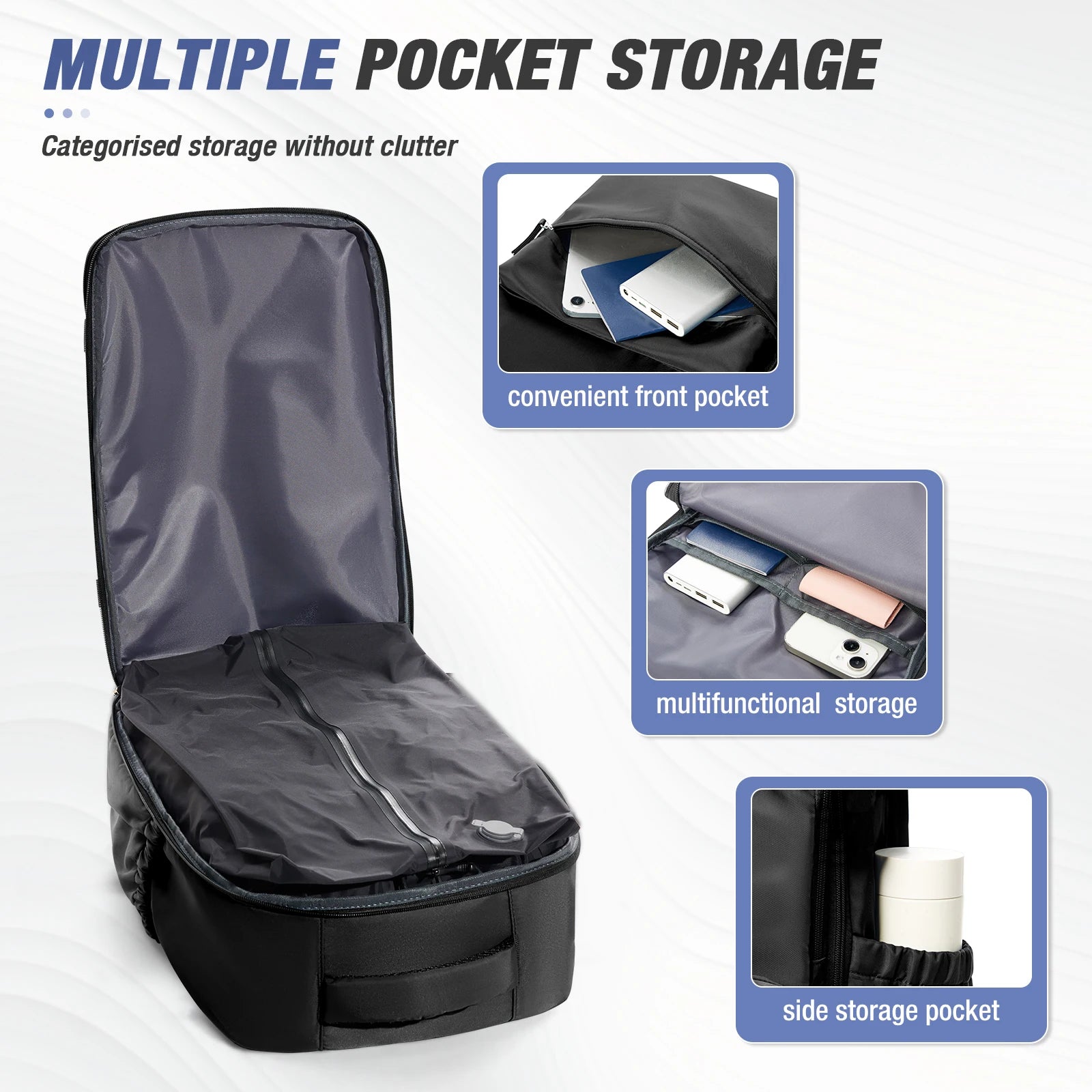 Vacuum Compression Backpack, Ryanair 40x30x20 Cabin Bag