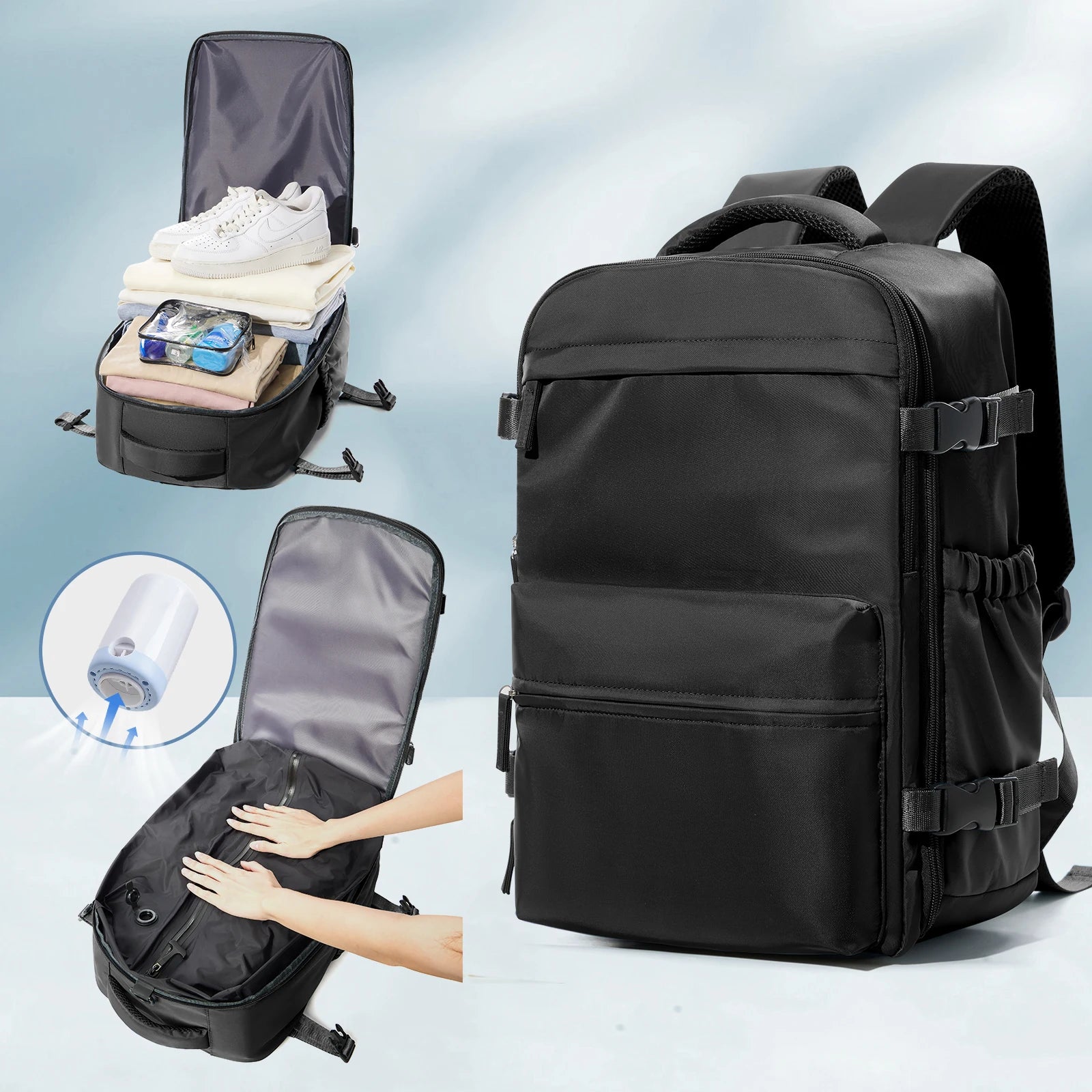Vacuum Backpack Travel Bag for Men Large Capacity Backpack Business Laptop