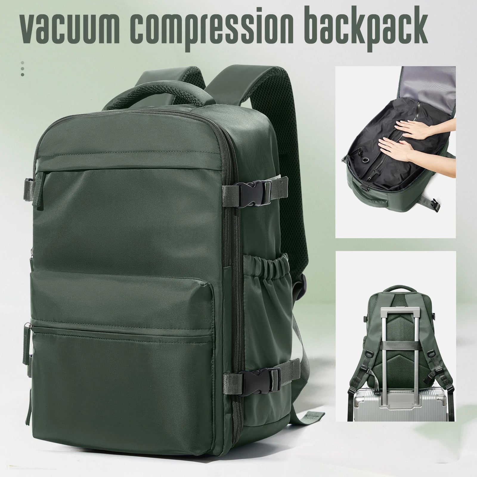 Vacuum Backpack Travel Bag for Men Large Capacity Backpack Business Laptop