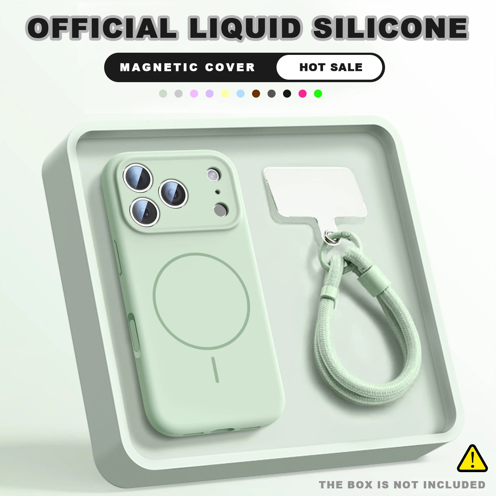 Luxury Magnetic Silicone Case with Strap-Shockproof & Stylish iPhone Cover