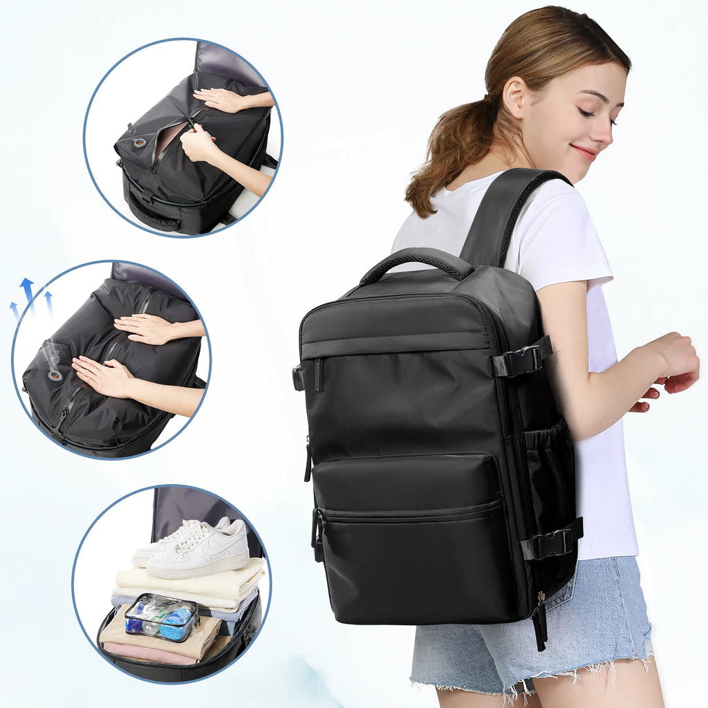 Vacuum Backpack Travel Bag for Men Large Capacity Backpack Business Laptop