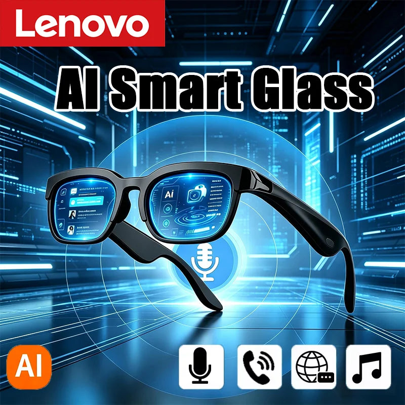 Lenovo Smart AI Glasses Translate, Conversation Recording, Listening To Music