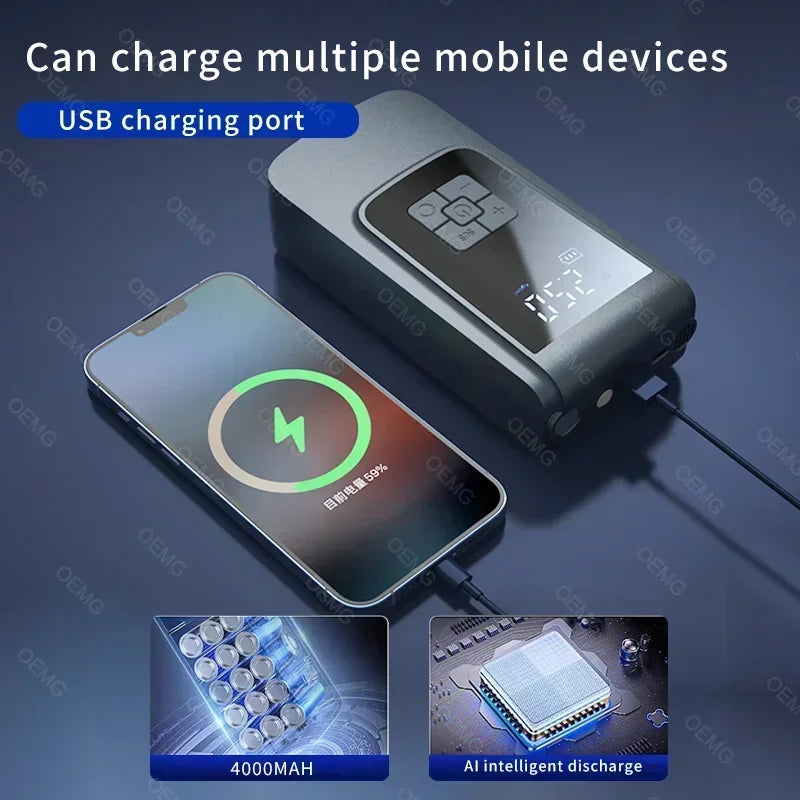 Wireless Car Air Pump Portable Air Compressor Electric Fast Wired Air Pump Accurate Pressure For Car Motorcycles Bicycle Ball