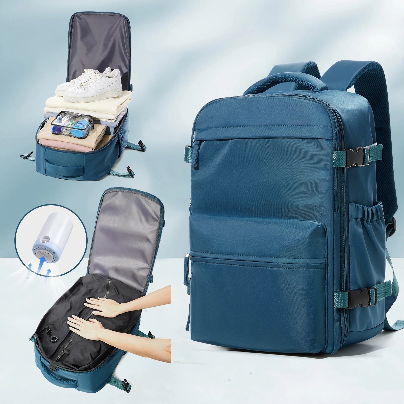 Vacuum Backpack Travel Bag for Men Large Capacity Backpack Business Laptop