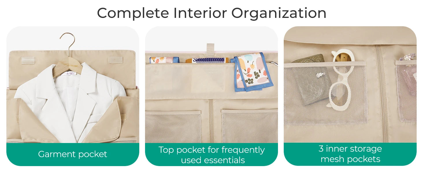 2 in 1  Travel Garment  Bag -Wrinkle - free Carry - On with Shoe Comparttrament