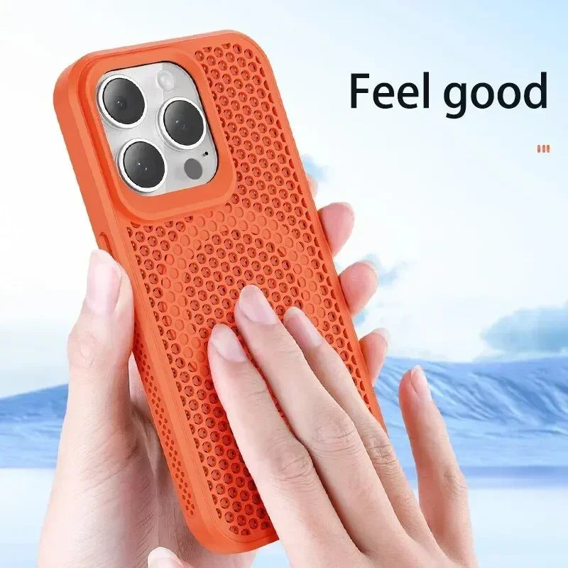 Cooling Heat Dissipation Phone Case For iPhone 17 16 15 14 13 12 11 Pro Max Plus Breathable Hard Back Magnetic