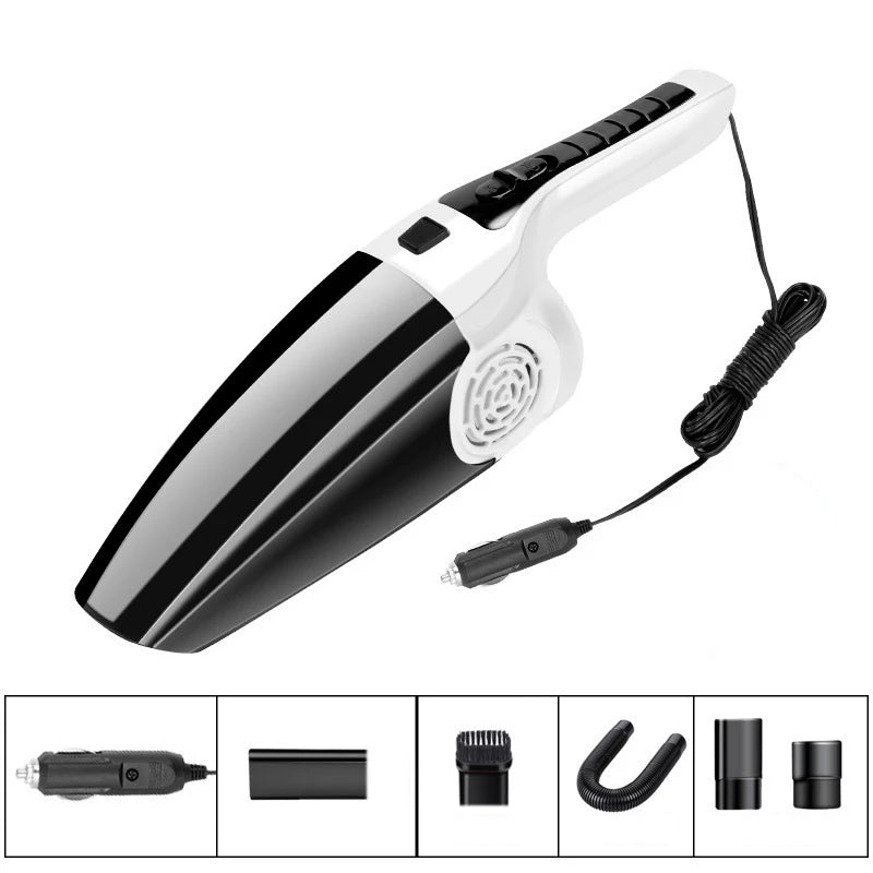 Portable Car Vacuum Cleaner 120W High Power – Wet & Dry Handheld Vacuum | Deep Cleaning Anywhere