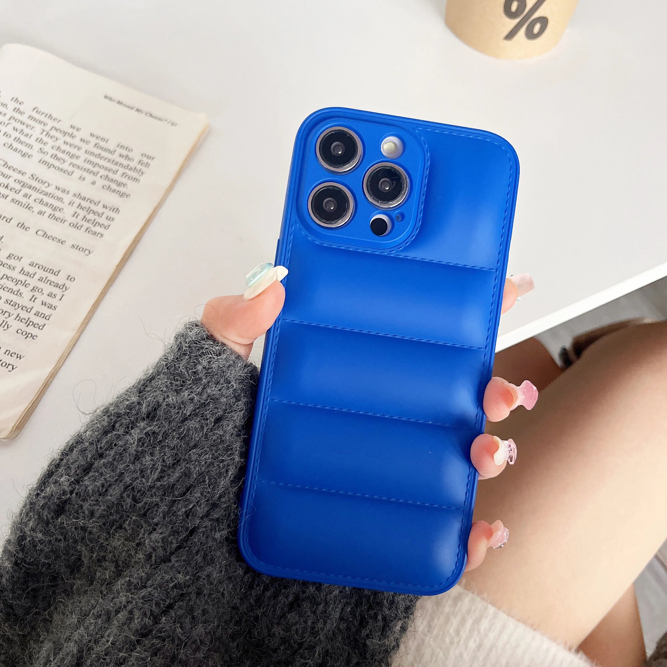 Puffer Silicone iPhone case - Soft Shockproof Trendy Cushion Cover