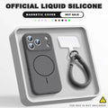 Luxury Magnetic Silicone Case with Strap-Shockproof & Stylish iPhone Cover