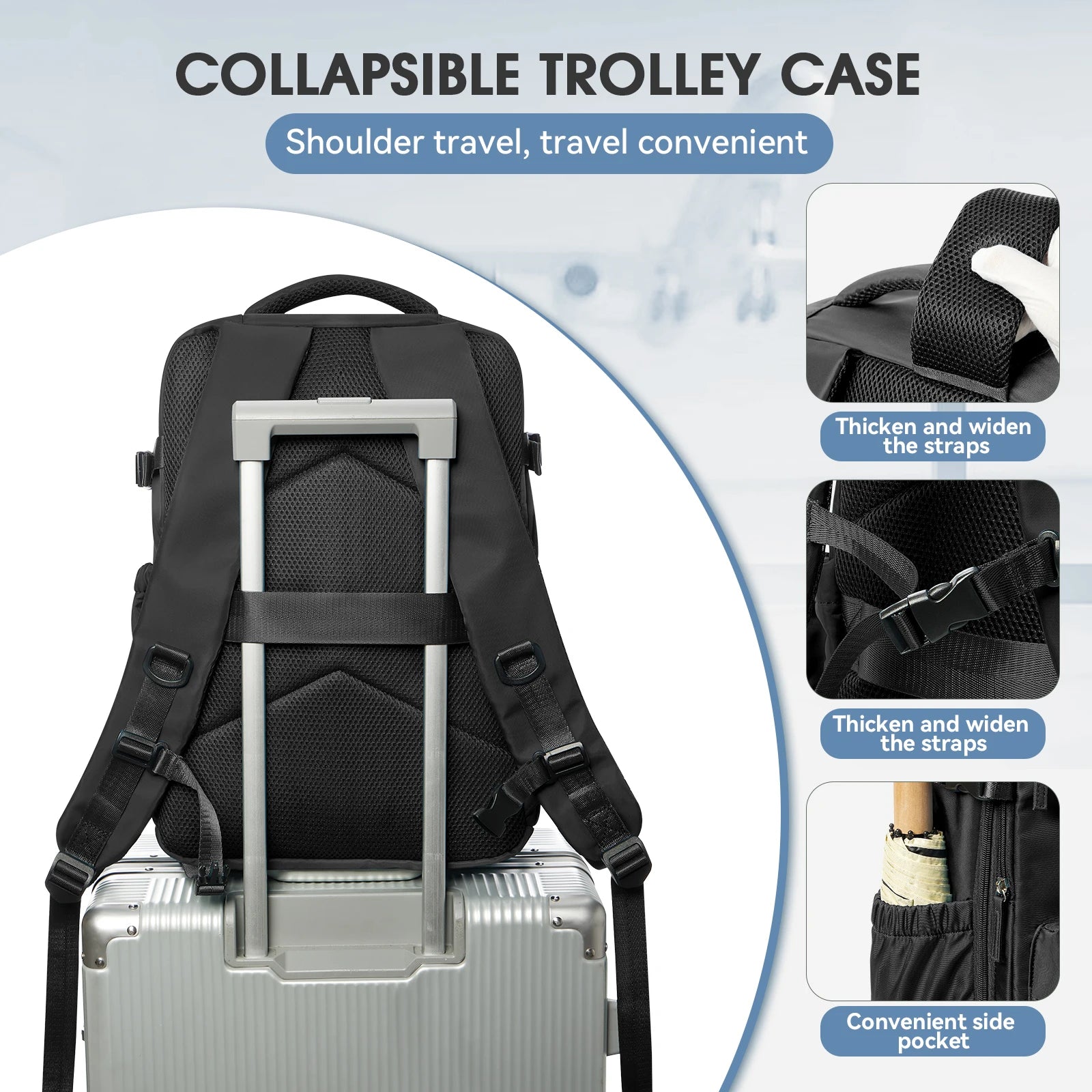 Vacuum Backpack Travel Bag for Men Large Capacity Backpack Business Laptop