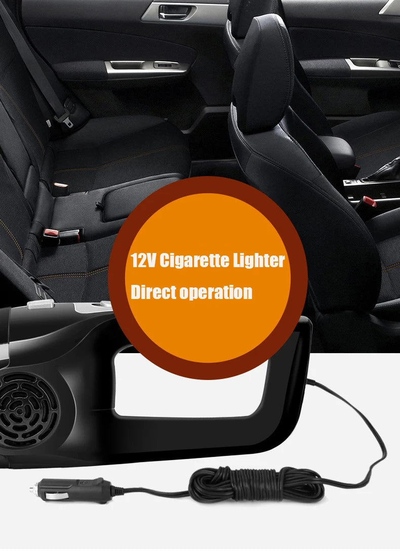 Portable Car Vacuum Cleaner 120W High Power – Wet & Dry Handheld Vacuum | Deep Cleaning Anywhere